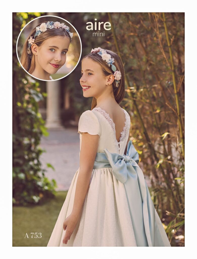 Corona para vestido de comunión de niña